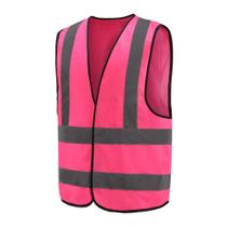Colete de segurança AYKRM rosa reflexivo pequeno XS-8XL