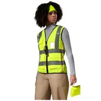Colete de segurança feminino A-SAFETY com zíper refletivo amarelo S