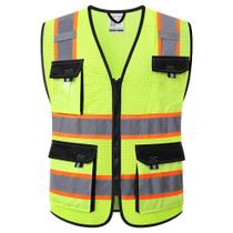Colete de segurança JKSafety Hi Vis Reflective para homens e mulheres amarelo S Colete de segurança JKSafety Hi Vis Reflective para homens e mulheres amarelo S