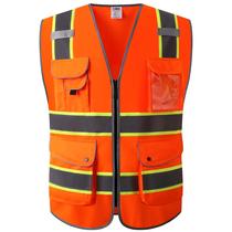 Colete de segurança JKSafety High Visibility Orange ANSI/ISEA 107 Classe 2