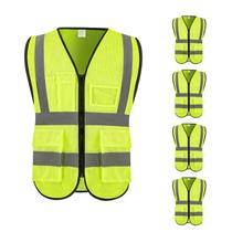 Colete de segurança Lehueos High Visibility com bolsos amarelo 3XL