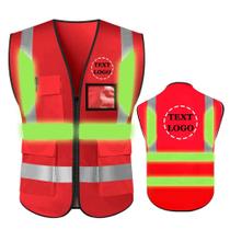 Colete de Segurança Refletivo e Luminoso Vermelho XL YOWESHOP