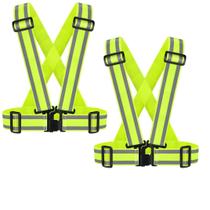 Colete de segurança refletivo IDOU High Visibility, pacote com 2 unidades, amarelo Colete de segurança refletivo IDOU High Visibility, pacote com 2 unidades, amarelo