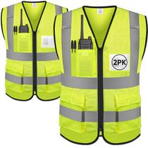 Colete de segurança refletivo TICONN High Visibility Class II (2PK) Colete de segurança refletivo TICONN High Visibility Class II (2PK)