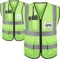 Colete de segurança refletivo TICONN High Visibility Class II Green Colete de segurança refletivo TICONN High Visibility Class II Green