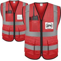 Colete de segurança refletivo TICONN High Visibility Class II Red M