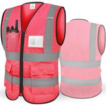 Colete de segurança refletivo TICONN High Visibility Class II rosa 3XL