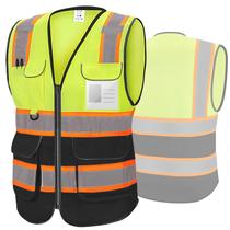 Colete de segurança TICONN de alta visibilidade classe II poliéster 2XL Colete de segurança TICONN de alta visibilidade classe II poliéster 2XL