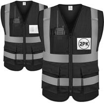 Colete de segurança TICONN Reflective Mesh Class II 2XL Black 2PK