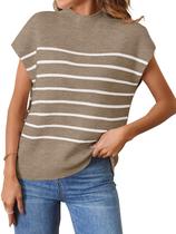 Colete de suéter MEROKEETY Spring Ribbed, camiseta regata feminina de caxemira