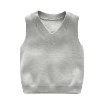 Colete De Tricô Sem Mangas Para Meninos E Meninas, Roupas Escolares De Outono E Inverno, Suéter