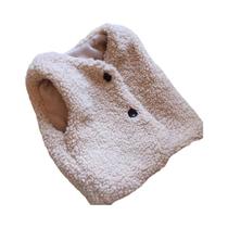 Colete De Veludo Plush Para Meninas E Meninos, Quente, Decote Em V, Com Botão Único, Colete De Lã De