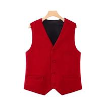 Colete Elegante plus Size Com Decote Em V Sem Mangas Casual Chic Para Escritório