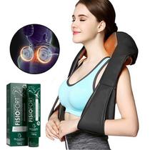 Colete Elétrico Shiatsu Massageador Elétrico Fisioterápico + Pomada Fisiofort