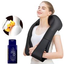 Colete Elétrico Shiatsu Massageador Pescoço Ombros Lombar + Gel para Massagem