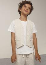 Colete em Linho Natural - Bugbee Colete em Linho Natural - Bugbee