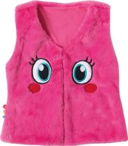 Colete em Pelúcia Bordado - Rosa - ZigZigZaa