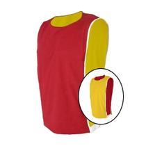 Colete Esportivo Dupla Face Vermelho e Amarelo - Kanga Sport