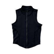 Colete Esportivo Feminino De Secagem Rápida Sem Mangas Com Gola Alta E Zíper, Top Curto Para Fitness