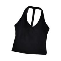 Colete Esportivo Feminino De Verão Com Decote V E Design De Costas Abertas Para Yoga, Corrida E