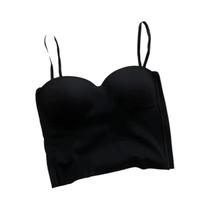 Colete Esportivo Feminino Slim Fit De Cor Sólida Com Alças Duplas, Top Sexy