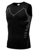 Colete Esportivo Masculino De Secagem Rápida, Absorção De Umidade, Respirável, Compressão, Estampa Colete Esportivo Masculino De Secagem Rápida, Absorção De Umidade, Respirável, Compressão, Estampa