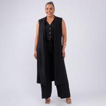 Colete fem plus size marant longo