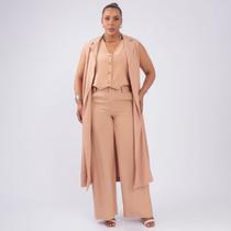 Colete fem plus size marant longo Colete fem plus size marant longo