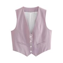 Colete Feminino Branco Elegante - Sem Mangas, Decote V, Modelo Único