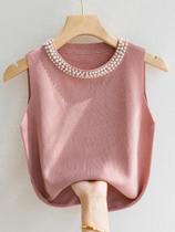 Colete Feminino de Malha com Contas - Sem Mangas, para Verão
