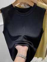 Colete Feminino de Malha - Decote V, Sem Mangas, Casual e Fino - Verão 2024
