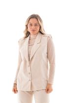 Colete Feminino Denim Natural Arauto Oversized Colete Feminino Denim Natural Arauto Oversized