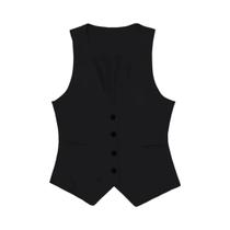 Colete Feminino Elegante De Linho Com Decote Em V Sem Mangas Casual Vintage Chique Para O Verão
