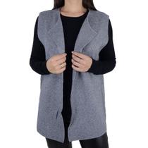 Colete Feminino Facinelli By Mooncity Tricot Cinza - 6511
