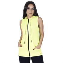 Colete Feminino Fitness Dry Fit Bolso E Capuz Com Zíper Orbis