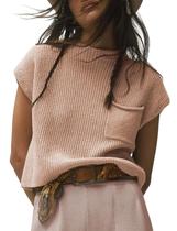 Colete feminino Himosyber, pêssego, viscose, sem mangas