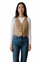Colete Feminino Jeans Cor:BegeTamanho:PGênero:Feminino
