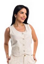 Colete Feminino Linho Social Colete Feminino Linho Social