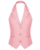 Colete feminino MINTLIMIT, gola alta, vintage, elegante Colete feminino MINTLIMIT, gola alta, vintage, elegante