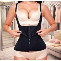 Colete Feminino Modelador Adaptável Ao Corpo Com Zíper Frontal E Alças Flexíveis Top