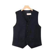 Colete Feminino plus Size Com Decote V Sem Mangas, Casual Chique Para Escritório, Elegante E Solto Colete Feminino plus Size Com Decote V Sem Mangas, Casual Chique Para Escritório, Elegante E Solto