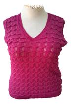 Colete Feminino Plus Size Quente Lindo Grande Tricot Inverno