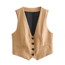 Colete Feminino Preto E Branco Sem Mangas Com Decote Em V, Top Cropped, Colete De Verão Da Moda, Colete Feminino Preto E Branco Sem Mangas Com Decote Em V, Top Cropped, Colete De Verão Da Moda,