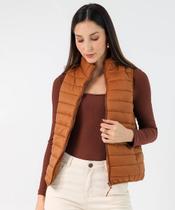 Colete Feminino Puffer Bolsos Marisa Marrom-49191