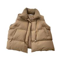 Colete Feminino Sem Mangas Com Gola Alta, Elegante, Quente E Casual Para Outono E Inverno Colete Feminino Sem Mangas Com Gola Alta, Elegante, Quente E Casual Para Outono E Inverno
