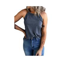 Colete Feminino Sem Mangas Primavera Verão 2025 Wish Cross Border Europeu Americano Top