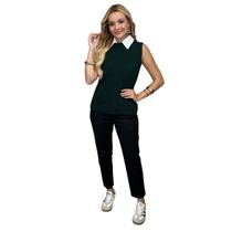 Colete Feminino Tricot Max Fang Pullover Casual Confortável Inverno