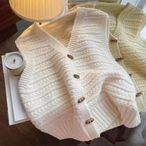 Colete Feminino Vintage de Malha - Sem Mangas, Quente para Outono/Inverno