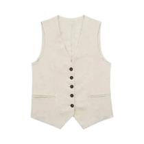 Colete Feminino Vintage Y2K - Decote V, Botões, Casual e Estiloso