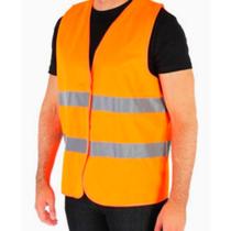Colete G de segurança / sinalização tipo blusão laranja florescente com faixas refletivas
